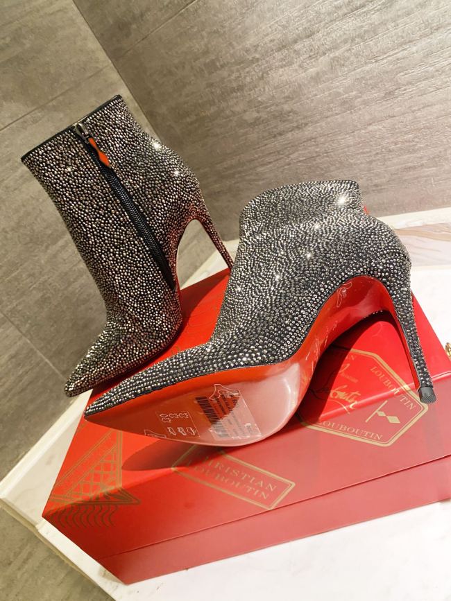 Wholesale Red Bottom All Diamond Boots with Box #CL