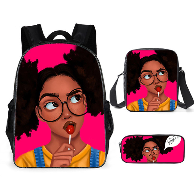 Customized Printed Book Bag 3 Pcs Set  #NOO