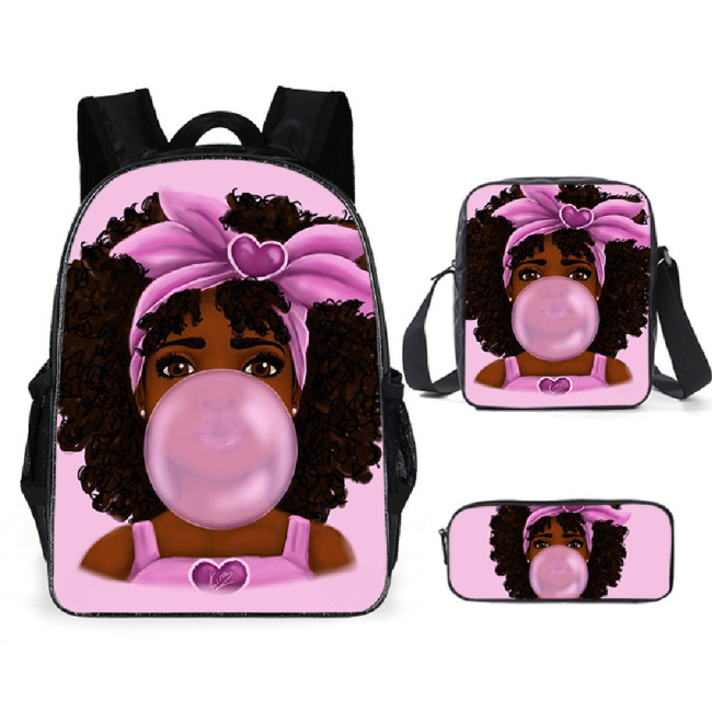 Customized Printed Book Bag 3 Pcs Set  #NOO