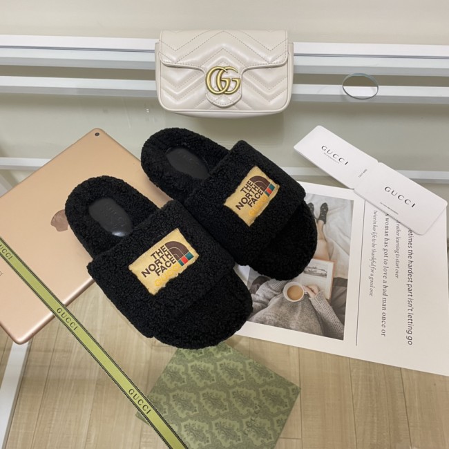 Wholesale  Furry Slides with Box #GUI