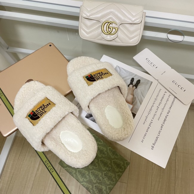 Wholesale  Furry Slides with Box #GUI