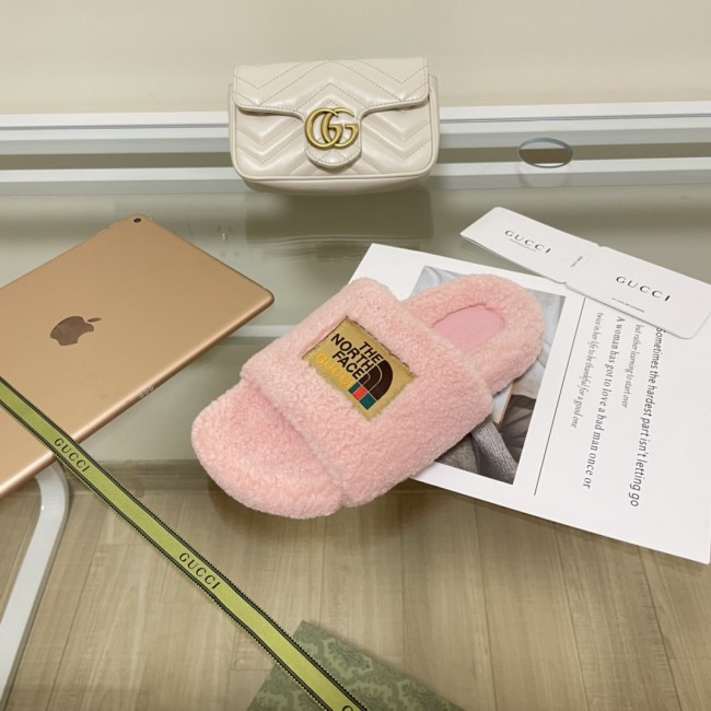 Wholesale  Furry Slides with Box #GUI