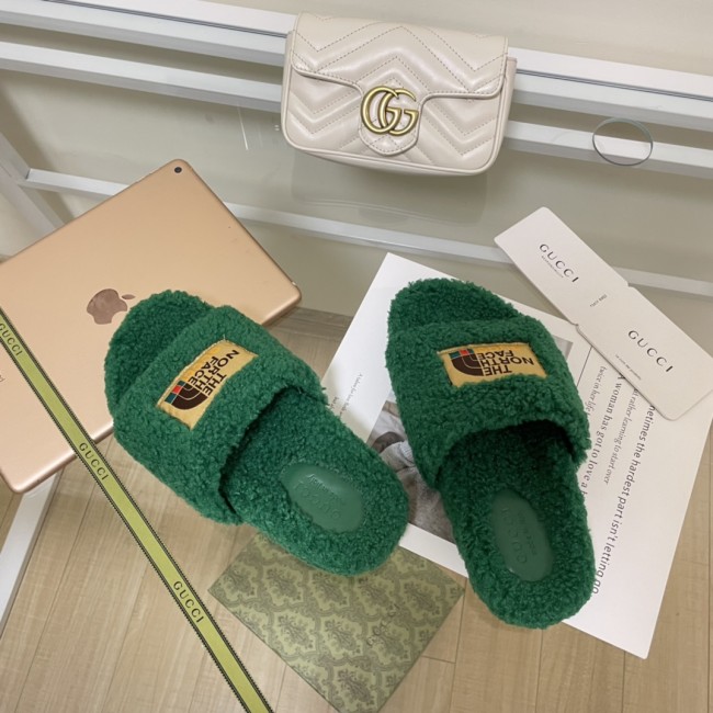 Wholesale  Furry Slides with Box #GUI