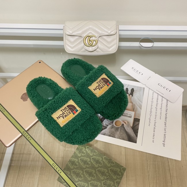 Wholesale  Furry Slides with Box #GUI