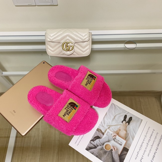 Wholesale  Furry Slides with Box #GUI