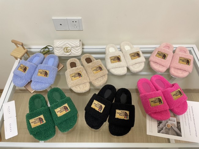 Wholesale  Furry Slides with Box #GUI