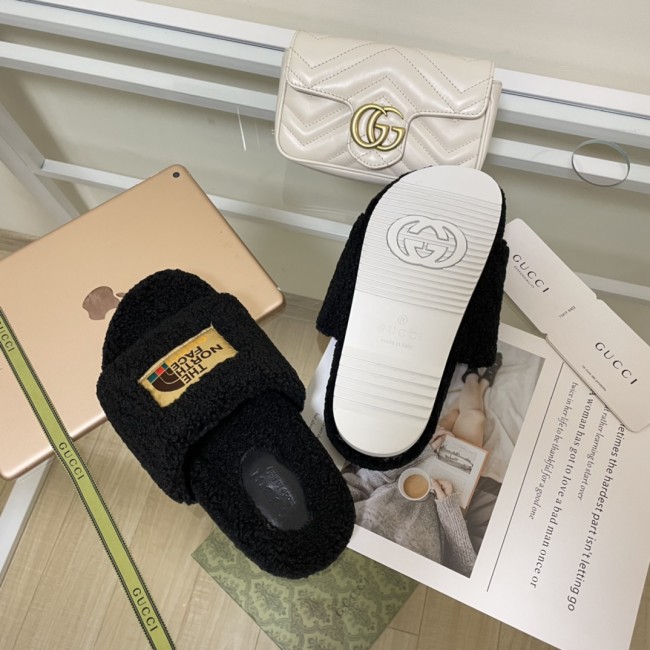 Wholesale  Furry Slides with Box #GUI