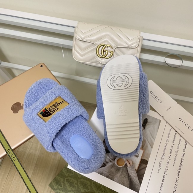 Wholesale  Furry Slides with Box #GUI