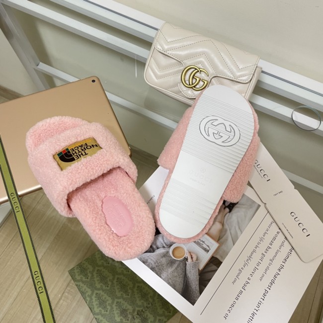 Wholesale  Furry Slides with Box #GUI