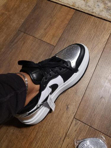 Silver Low Top Sports Shoes with Box #NIK 