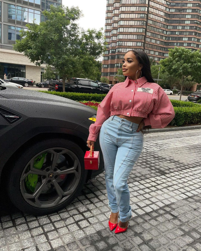 Gallery Women Plaid Shirt Jacket