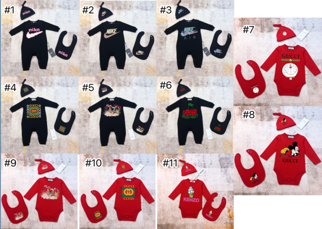 Designer Baby Bodysuit Three piece set