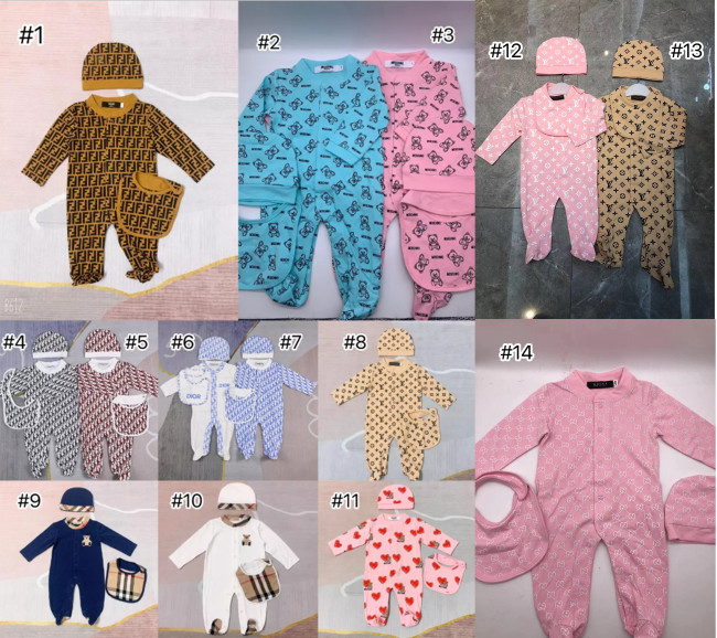 Designer Baby Bodysuit Three piece set