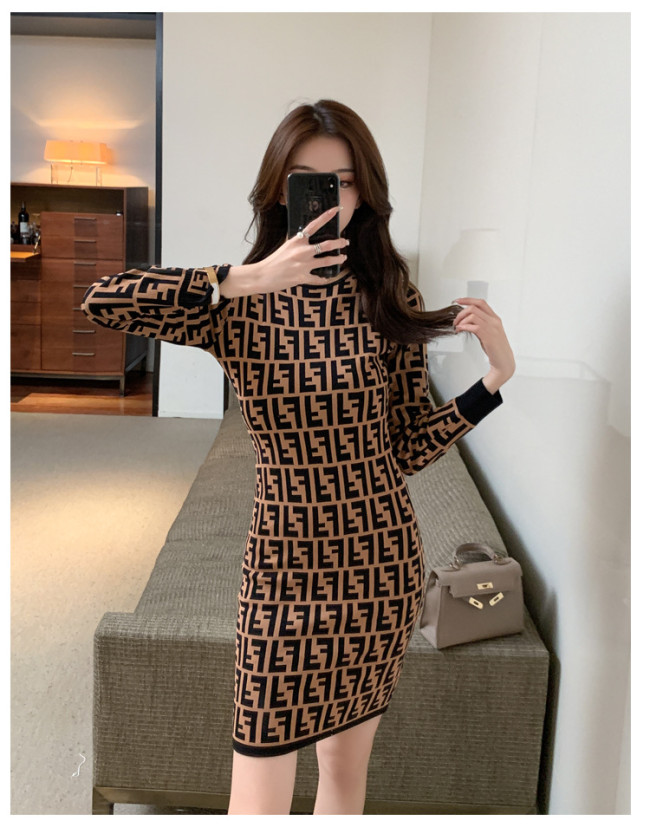 Long Sleeve Sweater Dress #FEI