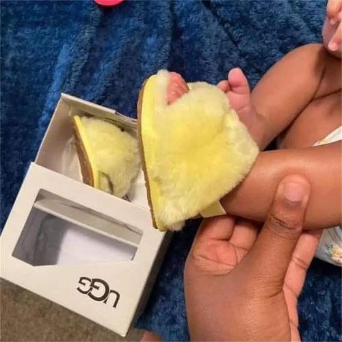 1 Pair Plush Slipper for Kid Size:4C-3Y