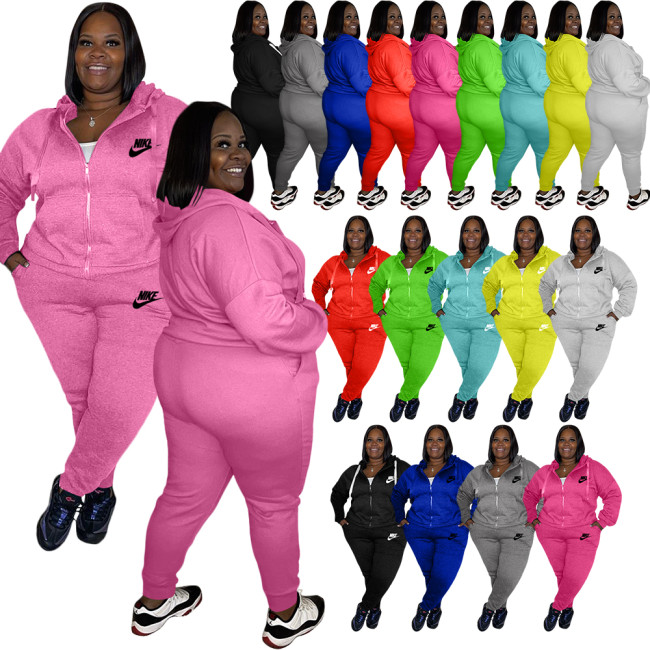 Plus Size Women Sports Set with Stictched Logo with Tags #NIK