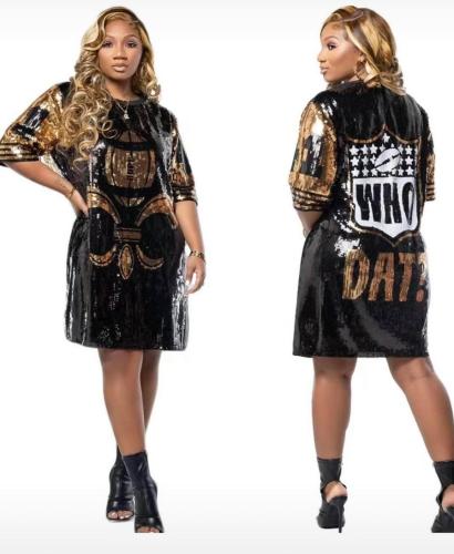 Women Sequin Dress One Size