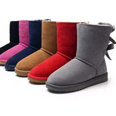 2 Bows Boots Drop Shipping with Box #UG