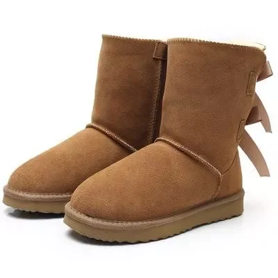 2 Bows Boots Drop Shipping with Box #UG