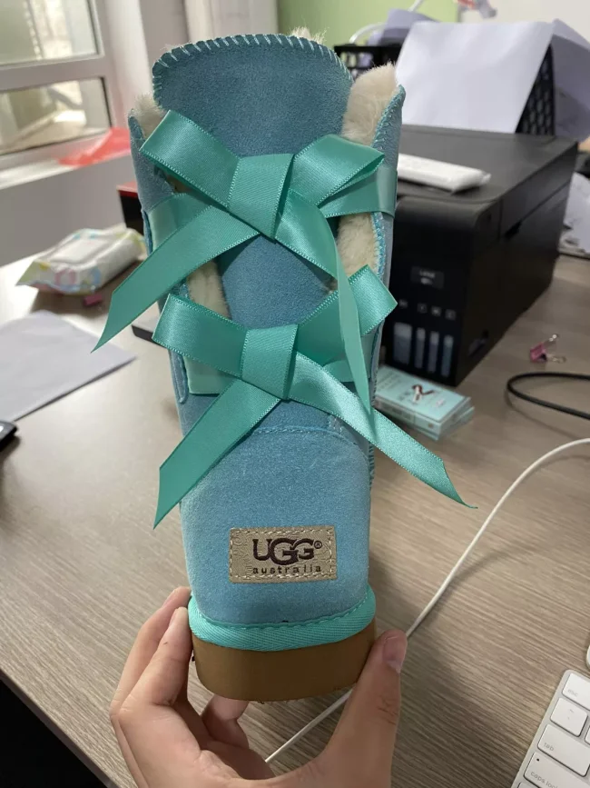 2 Bows Boots Drop Shipping with Box #UG