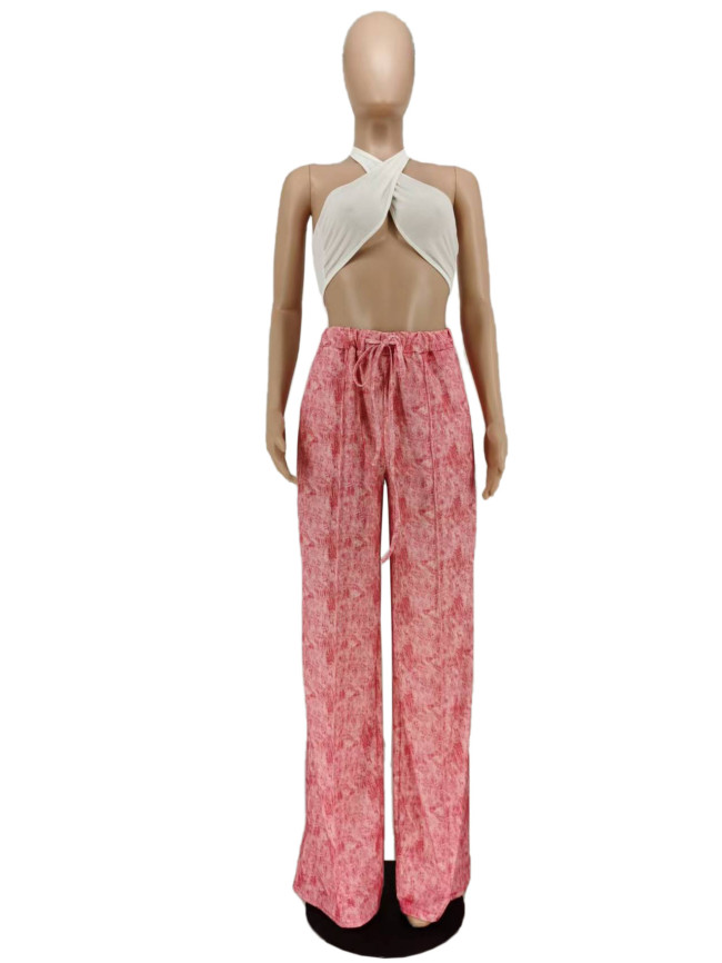 Women High Waist Wide Leg Pants 