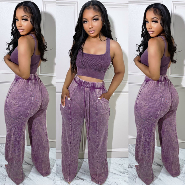 Women High Waist Wide Leg Pants 