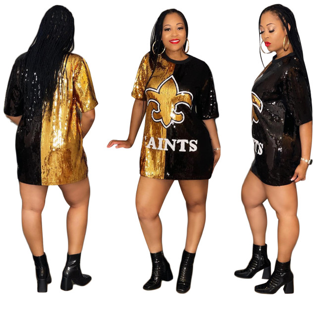 Women Sequin Dress One Size