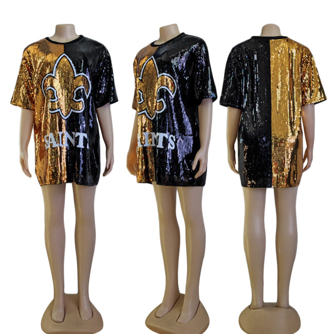 Women Sequin Dress One Size