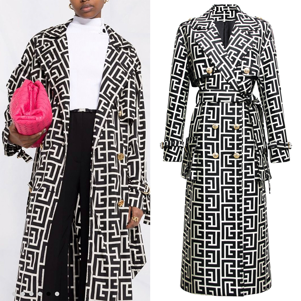 Women Top Quality Balmain Long Coat No Tags