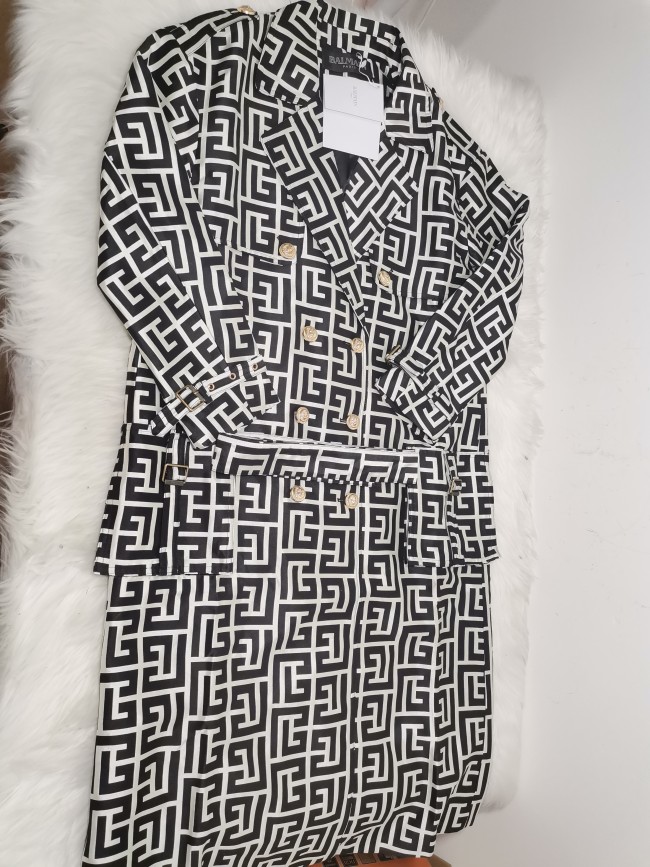 Women Top Quality Balmain Long Coat No Tags