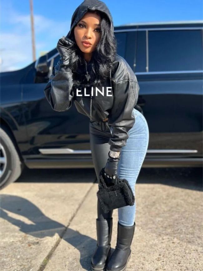 Celine PU Hoodie No Tags