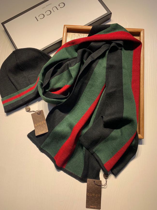 Wholesale High Quality Fashion Knitted Scarf & Hat #GUI