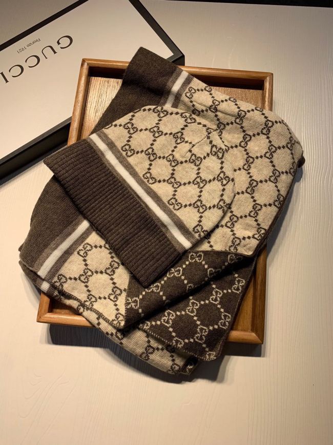 Wholesale High Quality Fashion Knitted Scarf & Hat #GUI
