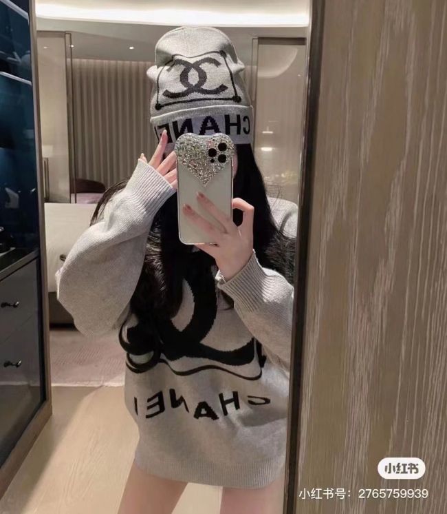 Women Sweater Dress with Beanies Set with Tags Free Size #CHN