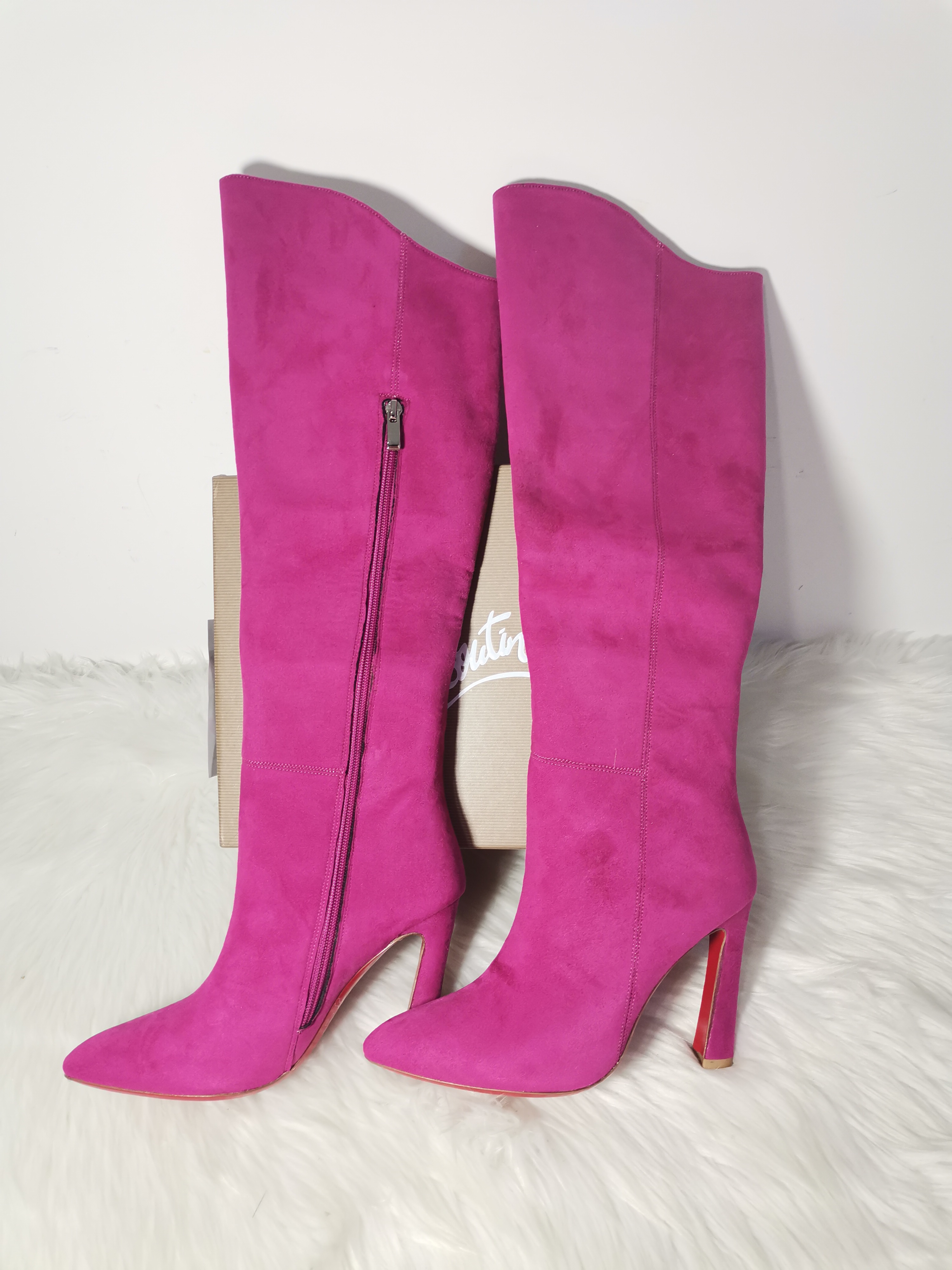 1 Pair Top Quality Fashion High-Heel Boots with Box #CL