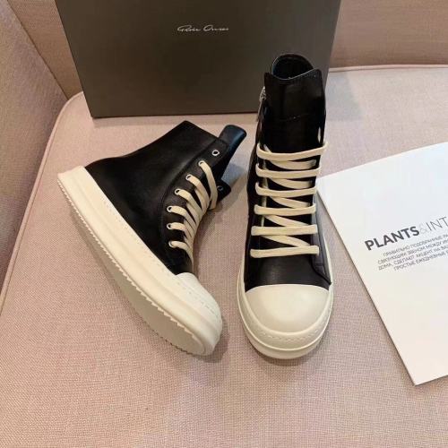 Rick Owens Leather High Top Shoes with Box #NO