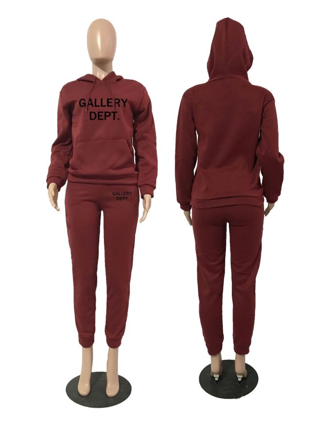 Gallery Dept Hoodie 2 Pcs Set Size S-5XL Cotton Kind with Fleece