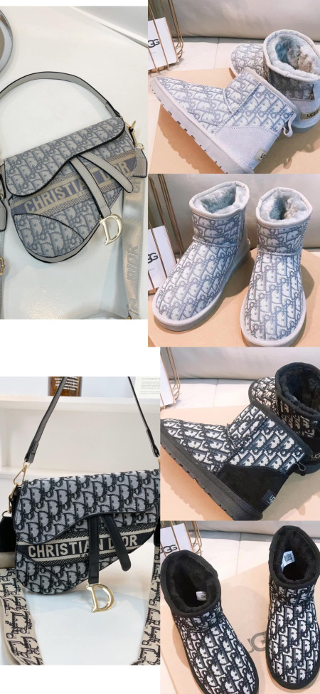 1 Set Fashion Boots with Bag Set  #DIO