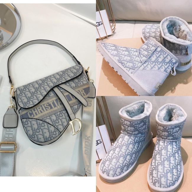 1 Set Fashion Boots with Bag Set  #DIO