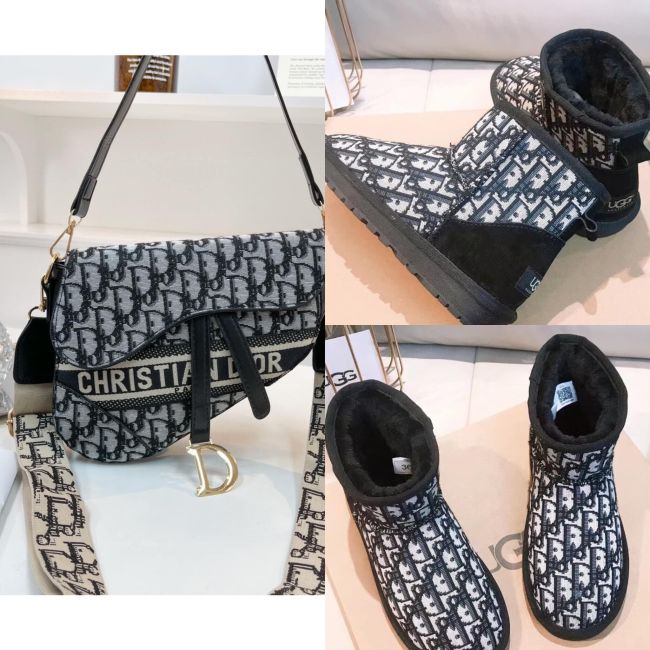 1 Set Fashion Boots with Bag Set  #DIO