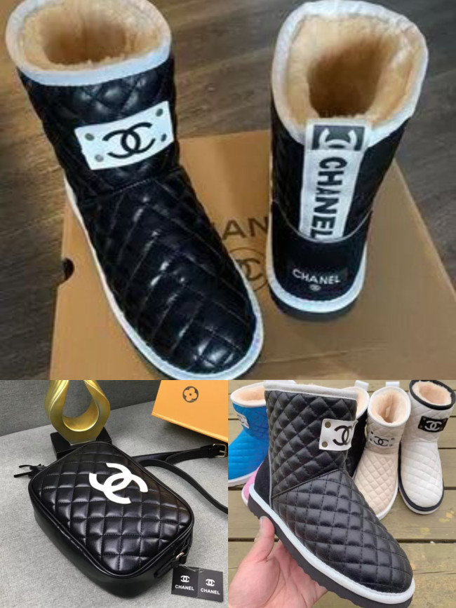 Women Fashion Boots with Bag Set #CHN