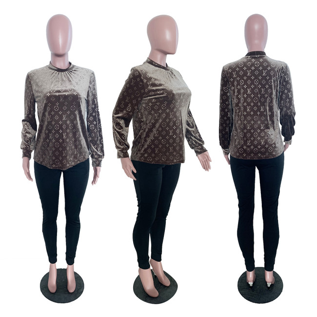 Women Fashion Velvet Shirt #LOV