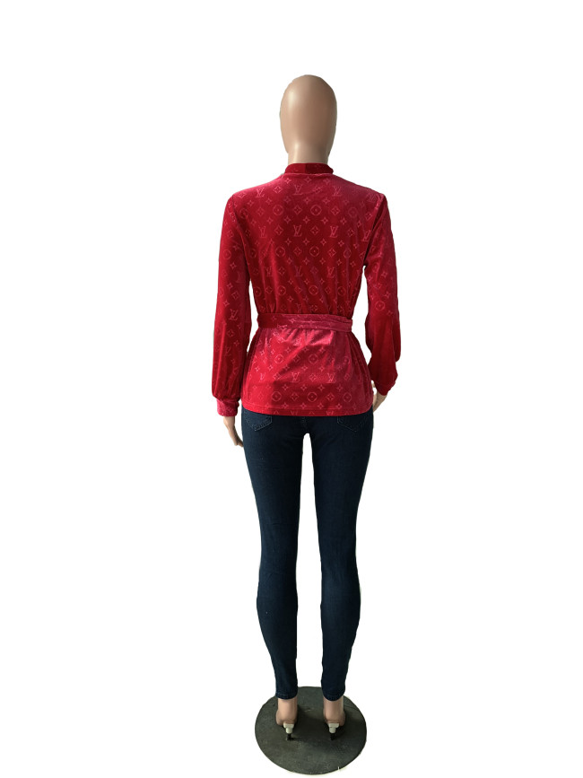 Women Fashion Velvet Shirt #LOV