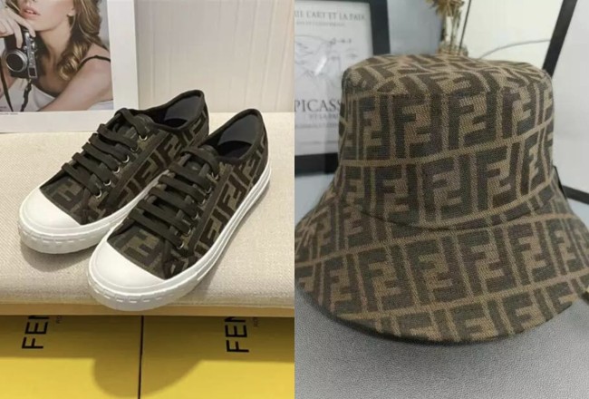 1 Set Fashion Casual Shoes & Hat  #FEI