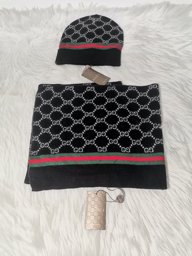 Wholesale High Quality Fashion Knitted Scarf & Hat #GUI