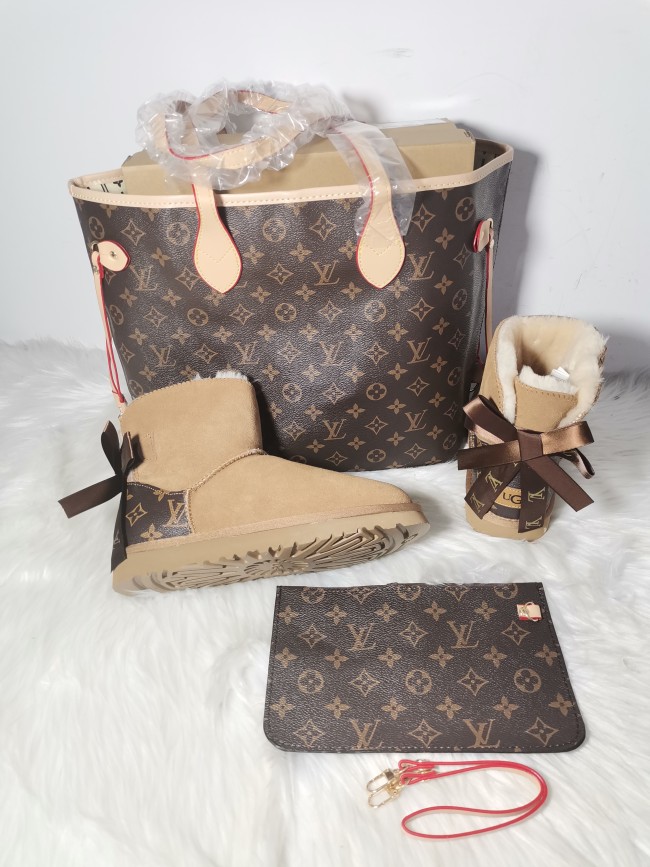 1 Set Fashion Snow Boots & Bag #LOV #UG