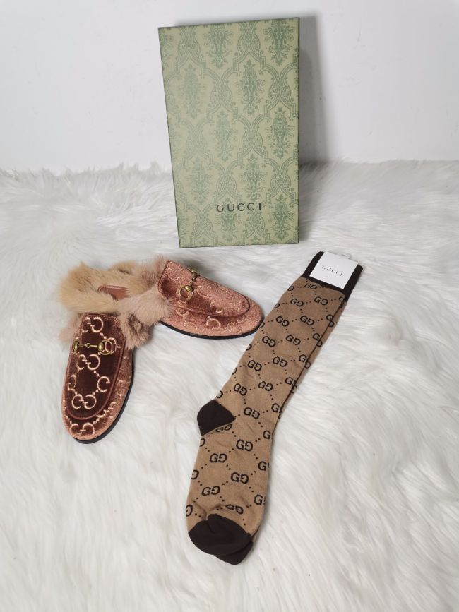 Wholesale Furry Shoes with Socks Set #GUI