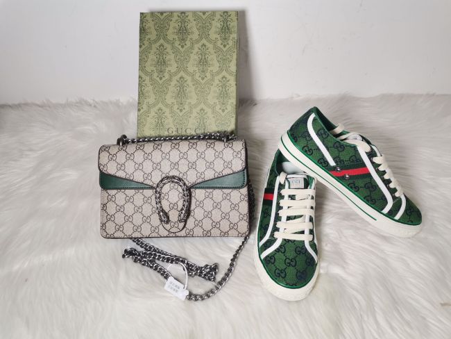 1 Set Women Top Quality Fashion Bag & Shoes Free Shipping #GUI