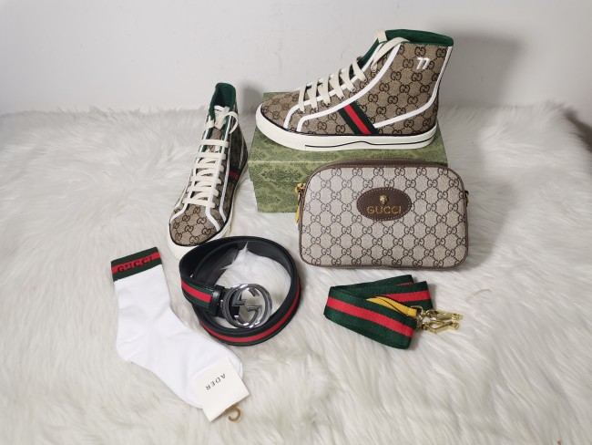 1 Set Fashion Shoes & Belt & Bag & Socks Free Shipping  #GUI