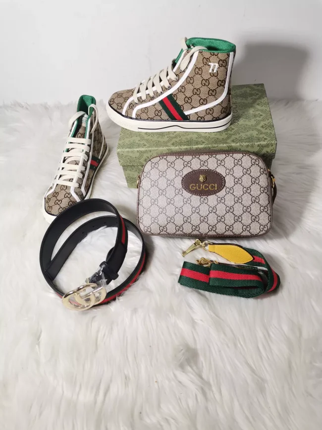 1 Set Fashion Shoes & Belt & Bag & Socks Free Shipping  #GUI